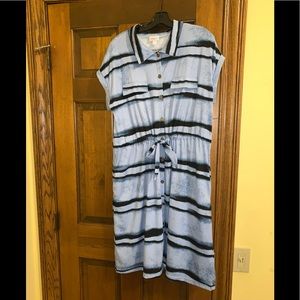 🆕 Blue Striped Shirt Dress - Lularoe Stacie